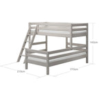 Bunk Bed 143 cm with Ladder and Safety Rail, 90x200 cm, Grey BUNKBED 200 flexa-com.myshopify.com