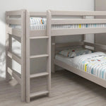 Bunk Bed 143 cm with Ladder and Safety Rail, 90x200 cm, Grey BUNKBED 200 flexa-com.myshopify.com