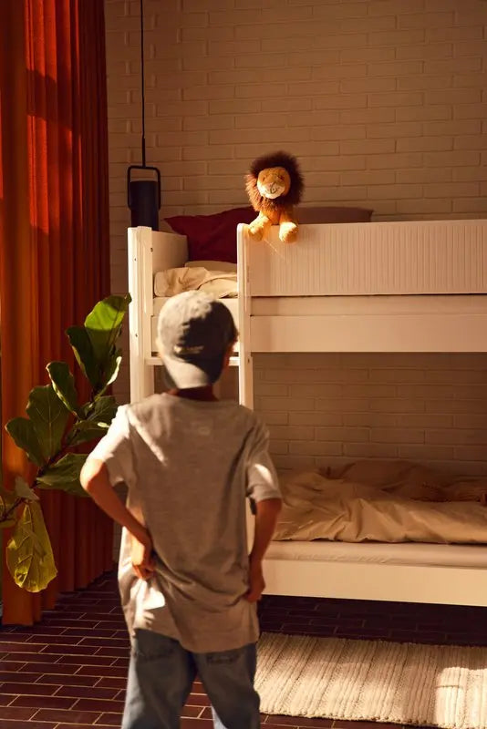 Bunk Bed 154 cm with Ladder and Safety Rail, 90x200 cm, White BUNKBED 90X200 flexa-com.myshopify.com