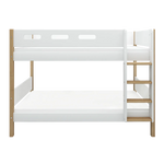 Bunk Bed 154 cm with Straight Ladder and Safety Rail, 90x200 cm, White/Oak BUNKBED 200 flexa-com.myshopify.com
