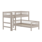 Bunk Bed with Ladder and Safety Rail, 90x200 cm, Grey BUNKBED 200 flexa-com.myshopify.com