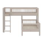 Bunk Bed with Ladder and Safety Rail, 90x200 cm, Grey BUNKBED 200 flexa-com.myshopify.com