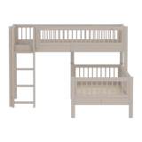 Bunk Bed with Ladder and Safety Rail, 90x200 cm, Grey BUNKBED 200 flexa-com.myshopify.com