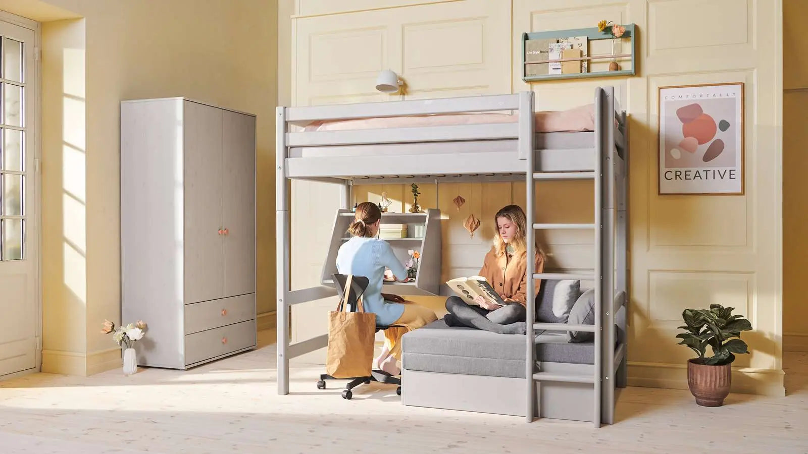 Click-on Desk for High-Beds, Grey ACCESSORIES ACTIVE flexa-com.myshopify.com