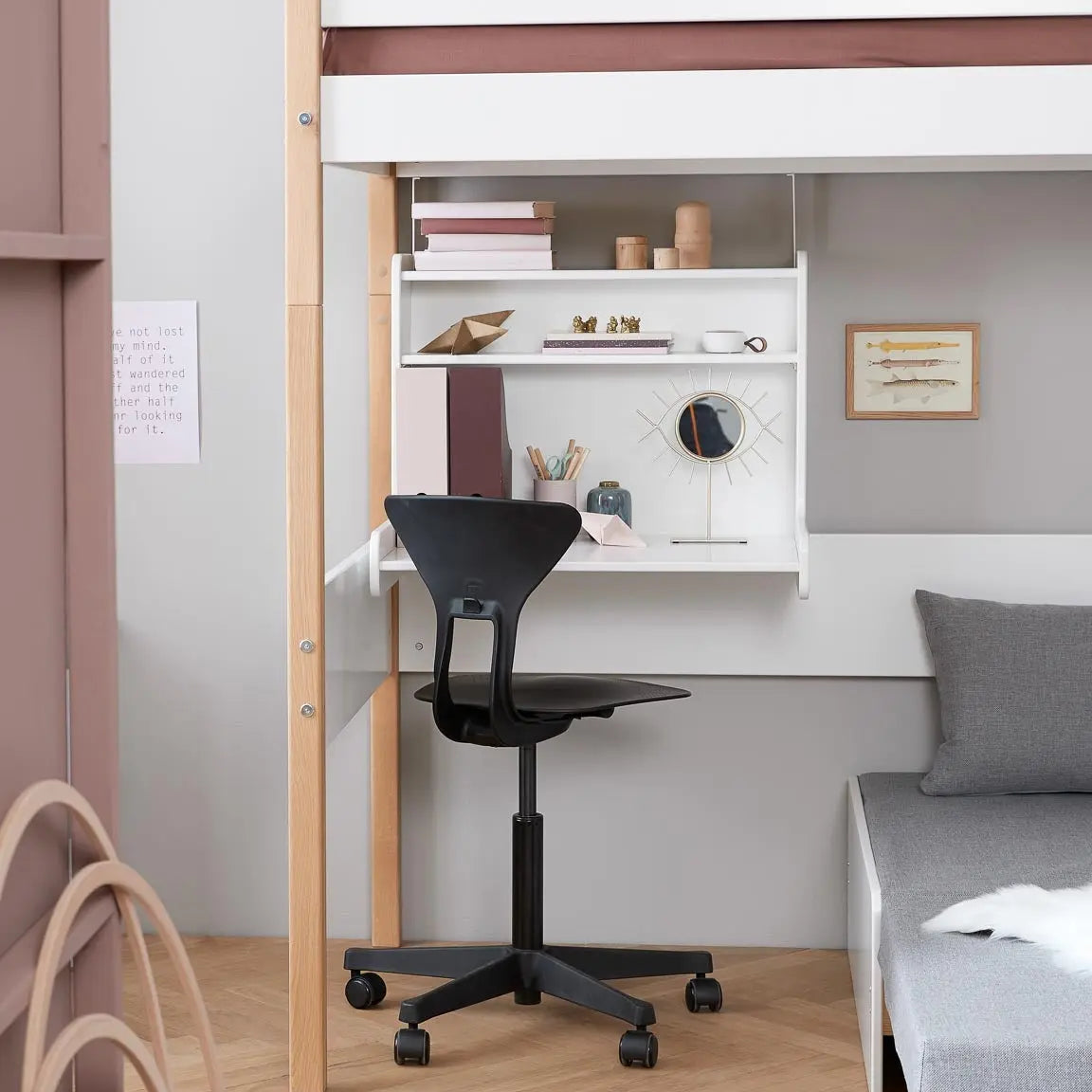 Click-on Desk with Shelf, White ACCESSORIES ACTIVE flexa-com.myshopify.com