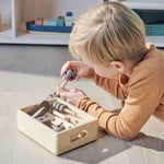 Construction Set, 36 pcs, Handpainted, Brown PLAY ACTIVE flexa-com.myshopify.com