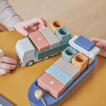 Container Ship, 1 ship & 5 containers, Handpainted PLAY _badge_last_chance flexa-com.myshopify.com