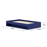 Double Bed with Shelf, 120x200 cm, Blue/Pine  120X200 flexa-com.myshopify.com