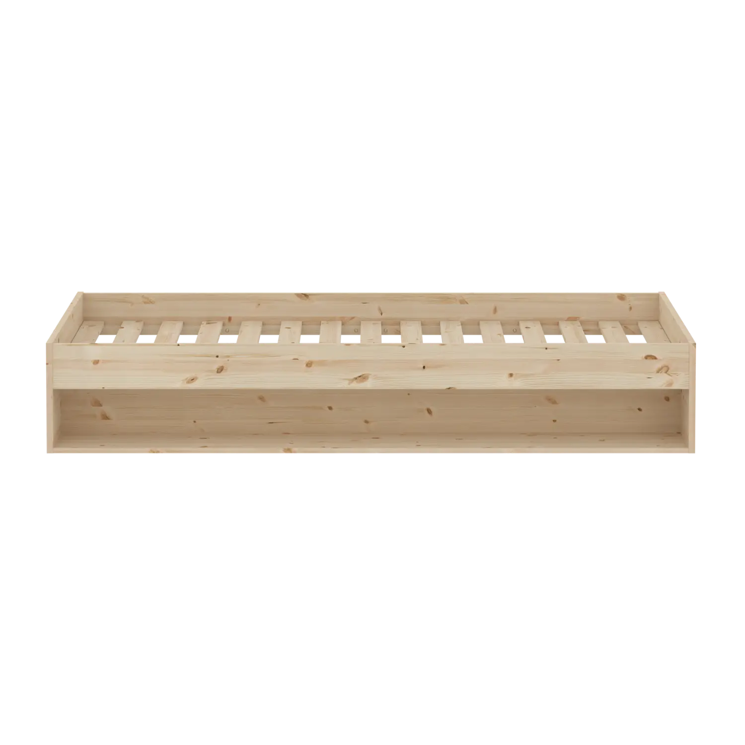 Double Bed with Shelf, 120x200 cm, Pine SINGLE_BED 120X200 flexa-com.myshopify.com