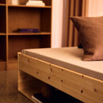 Double Bed with Shelf, 140x200 cm, Pine SINGLE_BED 200 flexa-com.myshopify.com