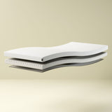 FLEXA DREAM foam mattress in three layers, beige tones, Oeko-Tex certified, child-safe materials visible. 200x120 cm.