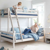 Family Bunk Bed 184 cm with Ladder and Safety Rail, 90/140x200 cm, White BUNKBED 200 flexa-com.myshopify.com