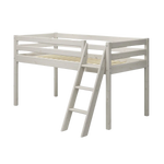 High Bed 120 cm with Ladder and Safety Rail, 90x200 cm, White MID_HIGH-BED 200 flexa-com.myshopify.com