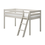 High Bed 120 cm with Ladder and Safety Rail, 90x200 cm, White MID_HIGH-BED 200 flexa-com.myshopify.com
