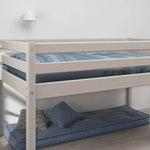 High Bed 120 cm with Safety Rail and Ladder, 140x200 cm, White MID_HIGH-BED 200 flexa-com.myshopify.com