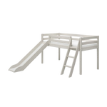 High Bed 120 cm with Slide and Ladder, 90x200 cm, White MID_HIGH-BED 200 flexa-com.myshopify.com