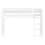 High Bed 143 cm with Ladder and Safety Rail, 90x200 cm, White FLEXA SEMI_HIGH-BED semi-highsleeper-200x90-f-wht-str-ladder-crossbars   90X200 flexa-com.myshopify.com