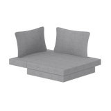 High Bed 184 cm with Desk, Sofa, Ladder and Safety Rail, 90x200 cm, White HIGHBED 200 flexa-com.myshopify.com