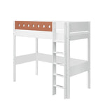 High Bed 184 cm with Ladder and Safety Rail, 90x200 cm, White HIGHBED 200 flexa-com.myshopify.com