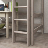 High Bed 184 cm with Ladder and Safety Rail, 90x200 cm, White HIGHBED 200 flexa-com.myshopify.com