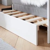 High Bed 184 cm with Sofa, Desk, Ladder and Safety Rail, 90x200 cm, White/Oak HIGHBED 200 flexa-com.myshopify.com