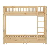 High Bunk Bed with Storage, 90x200 cm, Pine BUNKBED 200 flexa-com.myshopify.com