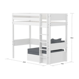High bed with sofa and sofa mattress, 90x200 cm HIGHBED 90X200 flexa-com.myshopify.com