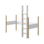 Ladder and Legs for High Bed 184 cm, 90x200 cm, White/Oak LADDER_LEGS 200 flexa-com.myshopify.com