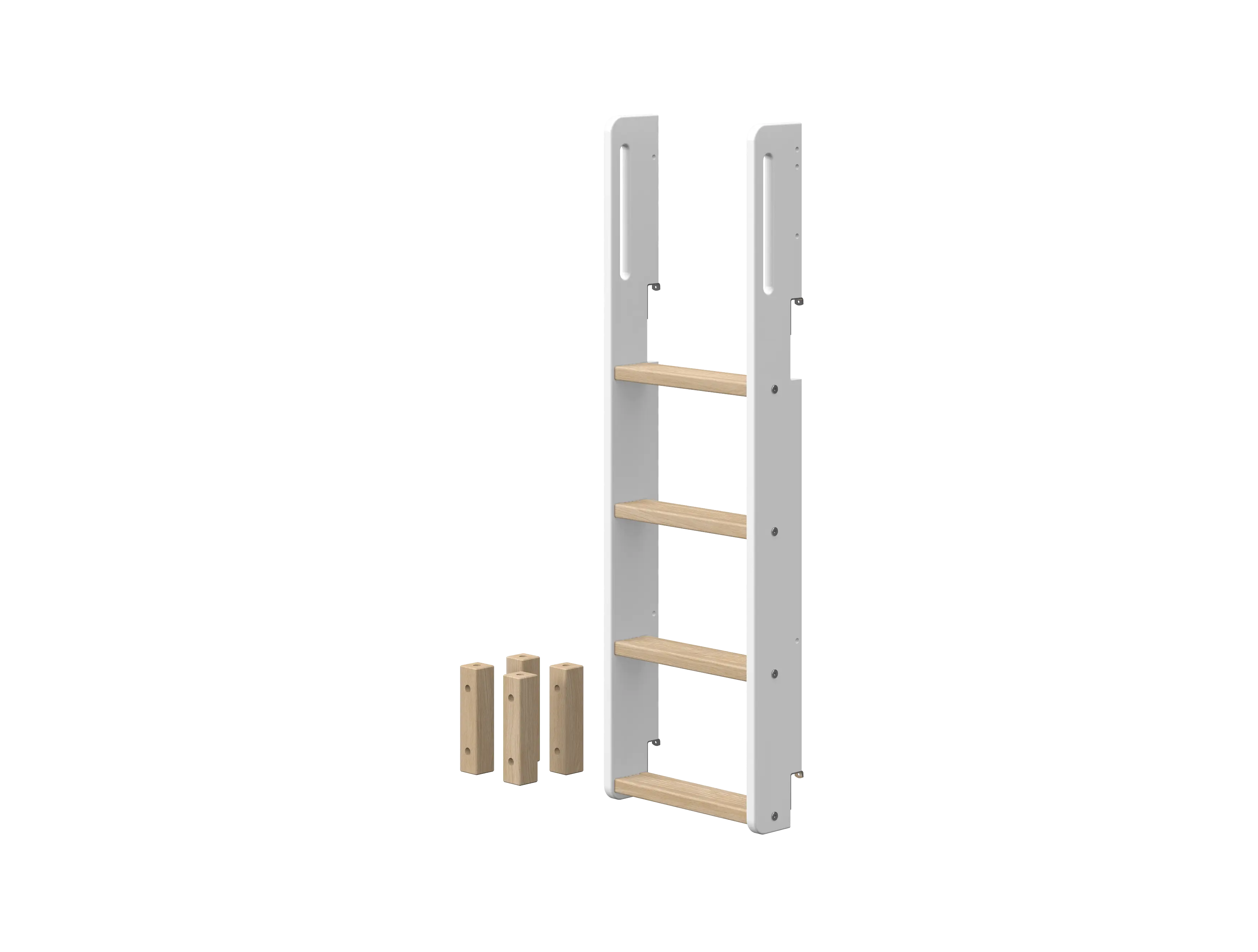 Legs and Ladder for Bunk Bed 154 cm, White/Oak LADDER_LEGS ACTIVE flexa-com.myshopify.com