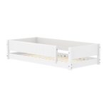 Montessori Bed with Front Safety Rail Grooves, 90x200 cm, White MONTESSORI 90X200 flexa-com.myshopify.com