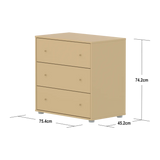 SAGA Chest, 3 drawer, Sand CHEST ACTIVE flexa-com.myshopify.com