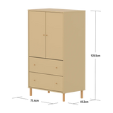 SAGA Cupboard, 2 door & 2 drawer, Sand CUPBOARD ACTIVE flexa-com.myshopify.com