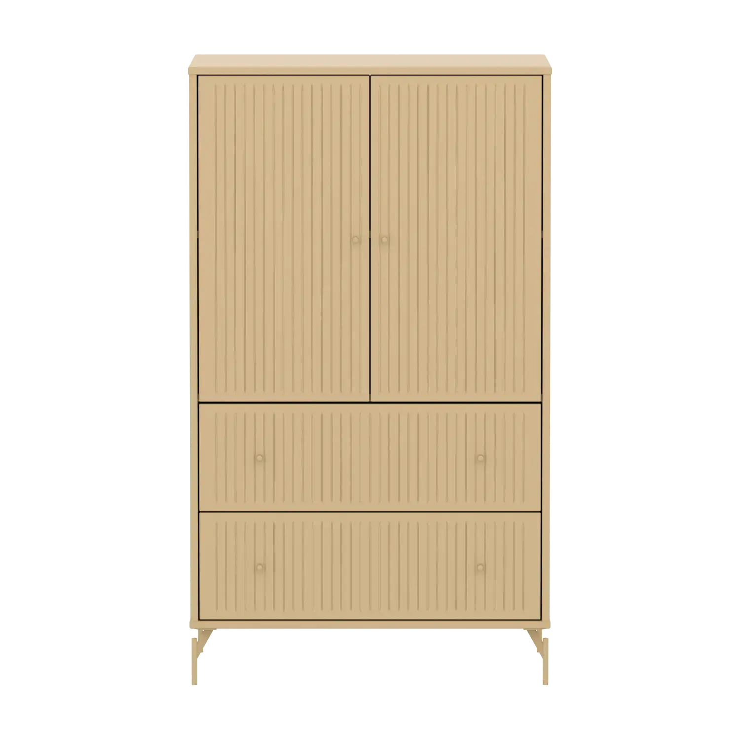 SAGA Cupboard, 2 door & 2 drawer, Sand with grooves CUPBOARD ACTIVE flexa-com.myshopify.com