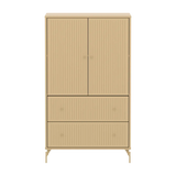 SAGA Cupboard, 2 door & 2 drawer, Sand with grooves CUPBOARD ACTIVE flexa-com.myshopify.com