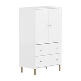 SAGA Cupboard, 2 door & 2 drawer, White with grooves CUPBOARD ACTIVE flexa-com.myshopify.com