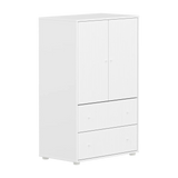 SAGA Cupboard, 2 door & 2 drawer, White with grooves CUPBOARD ACTIVE flexa-com.myshopify.com