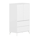 SAGA Cupboard, 2 door & 2 drawer, White with grooves CUPBOARD ACTIVE flexa-com.myshopify.com