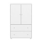 SAGA Cupboard, 2 door & 2 drawer, White with grooves CUPBOARD ACTIVE flexa-com.myshopify.com