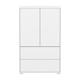 SAGA Cupboard, 2 door & 2 drawer, White with grooves CUPBOARD ACTIVE flexa-com.myshopify.com
