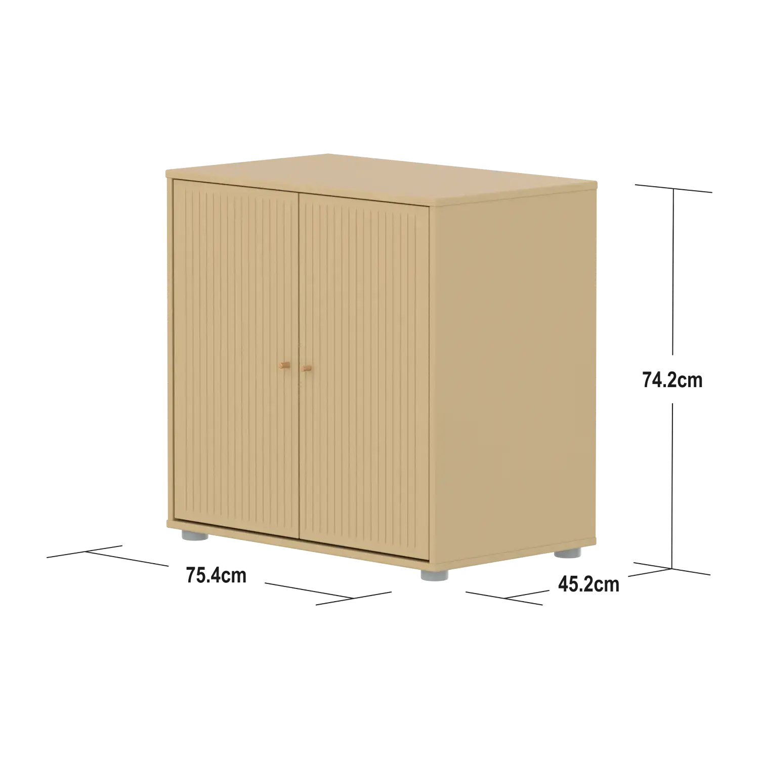 SAGA Cupboard, 2 doors, Sand with grooves CUPBOARD ACTIVE flexa-com.myshopify.com