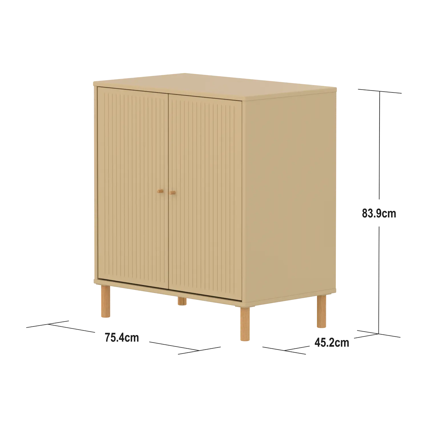 SAGA Cupboard, 2 doors, Sand with grooves CUPBOARD ACTIVE flexa-com.myshopify.com