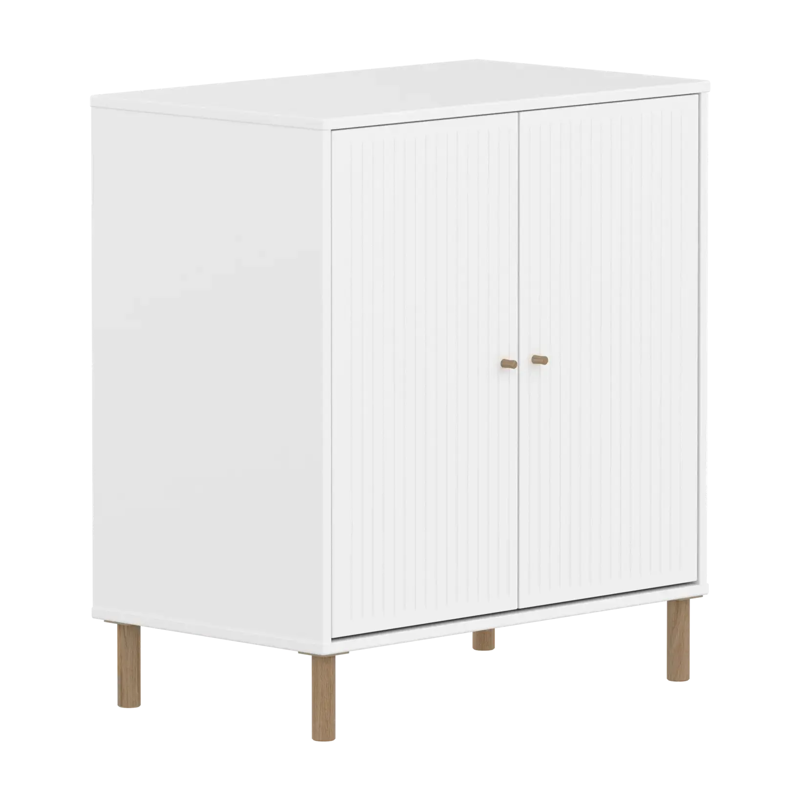 SAGA Cupboard, 2 doors, White with grooves CUPBOARD ACTIVE flexa-com.myshopify.com