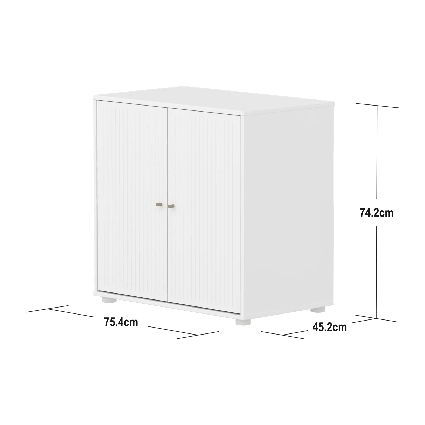 SAGA Cupboard, 2 doors, White with grooves CUPBOARD ACTIVE flexa-com.myshopify.com