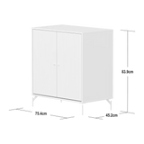 SAGA Cupboard, 2 doors, White with grooves CUPBOARD ACTIVE flexa-com.myshopify.com