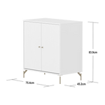 SAGA Cupboard, 2 doors, White with grooves CUPBOARD ACTIVE flexa-com.myshopify.com