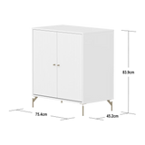 SAGA Cupboard, 2 doors, White with grooves CUPBOARD ACTIVE flexa-com.myshopify.com