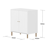 SAGA Cupboard, 2 doors, White with grooves CUPBOARD ACTIVE flexa-com.myshopify.com