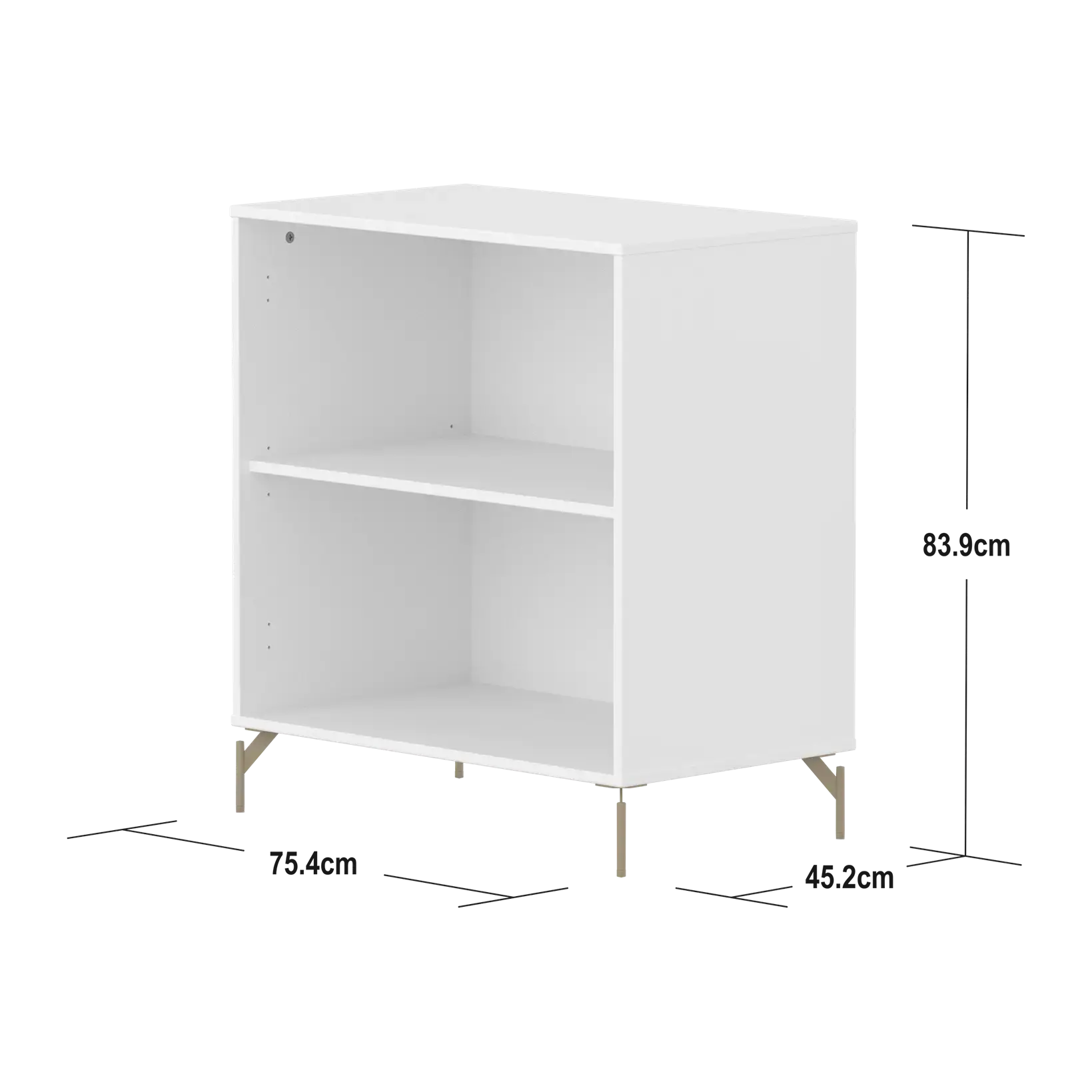 SAGA Shelf unit, 1 shelf, White BOOKCASE ACTIVE flexa-com.myshopify.com