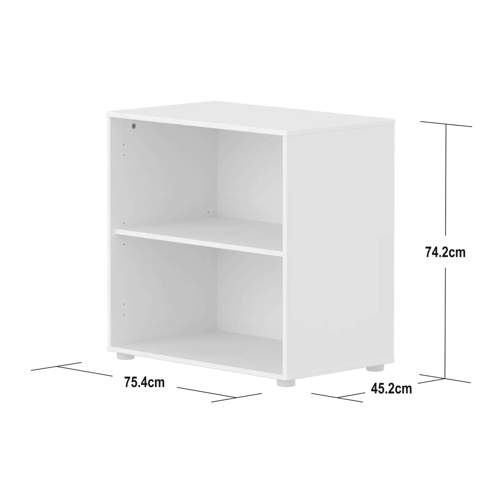 SAGA Shelf unit, 1 shelf, White BOOKCASE ACTIVE flexa-com.myshopify.com