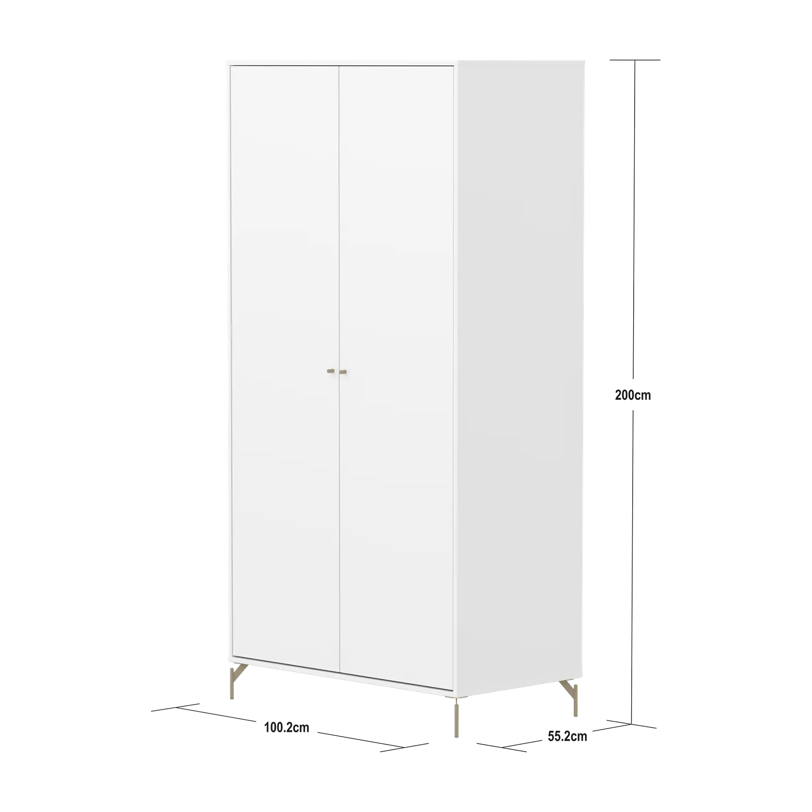 SAGA Wardrobe, 2 door, White WARDROBE ACTIVE flexa-com.myshopify.com